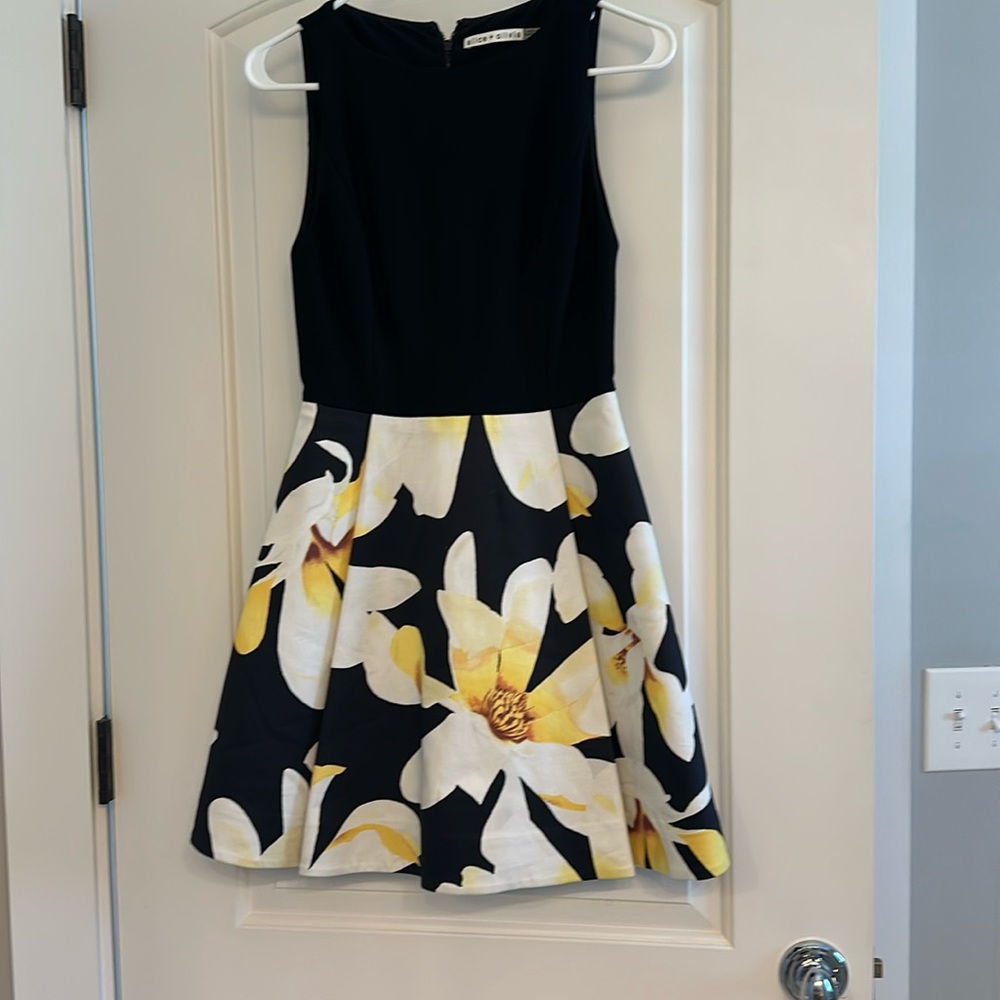 Alice + Olivia mini a-line magnolia dress XS